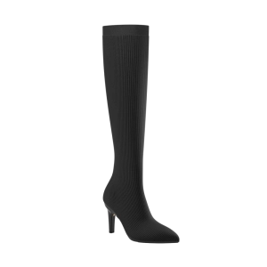 The Knee High Boot Coal Knit   Stiletto Heel Kit 4 Coal - FINAL SALE
