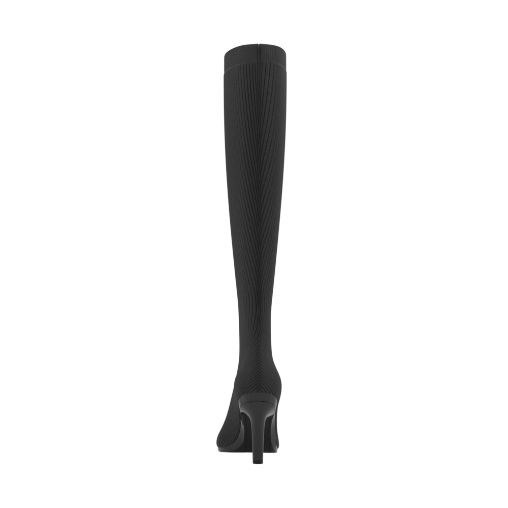 The Knee High Boot Coal Knit   Stiletto Heel Kit 4 Coal - FINAL SALE