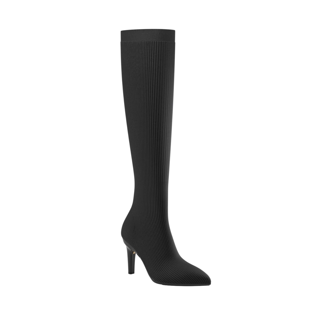 The Knee High Boot Coal Knit   Stiletto Heel Kit 4 Coal - FINAL SALE