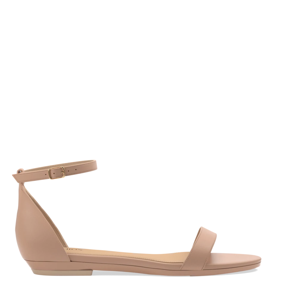 The Pashionista - Latte Leather Flat