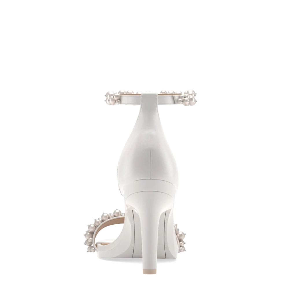 The Pashionista - White Satin Pearl   Stiletto Heel Kit 4 White