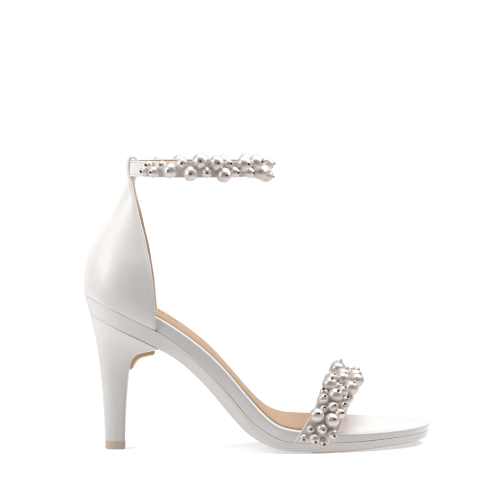 The Pashionista - White Satin Pearl   Stiletto Heel Kit 4 White