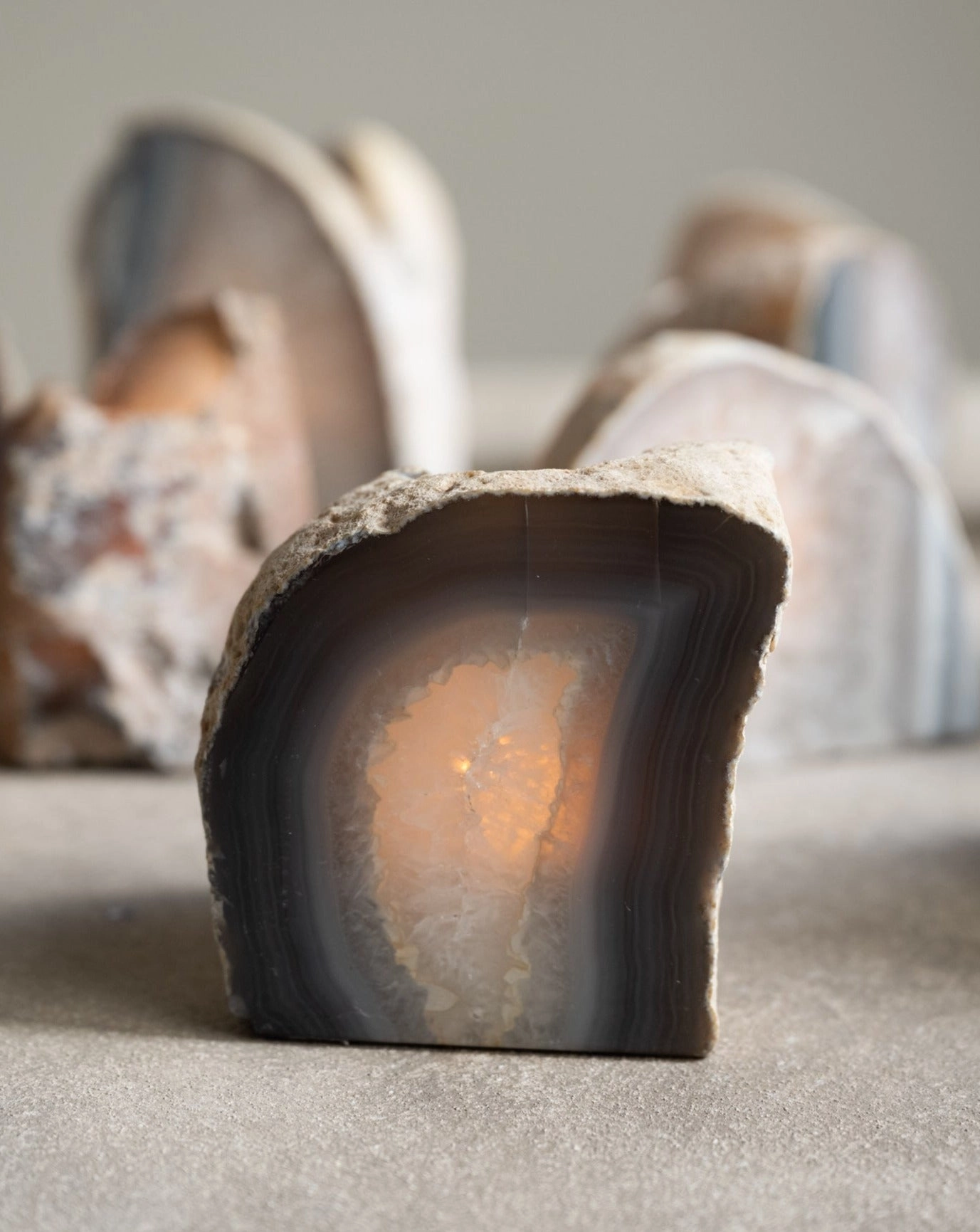 Unique Tealight Holder Agate Stone