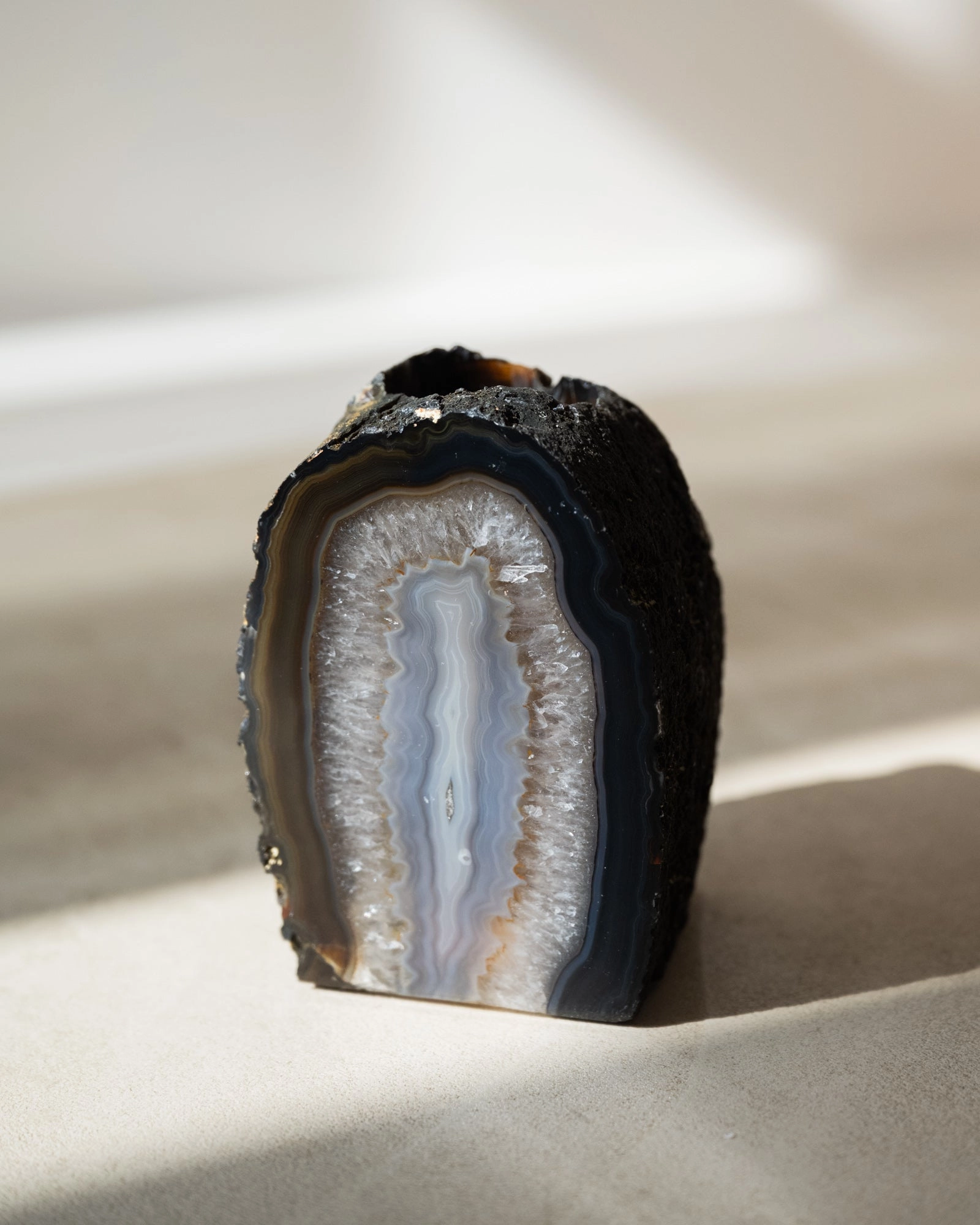 Unique Tealight Holder Agate Stone