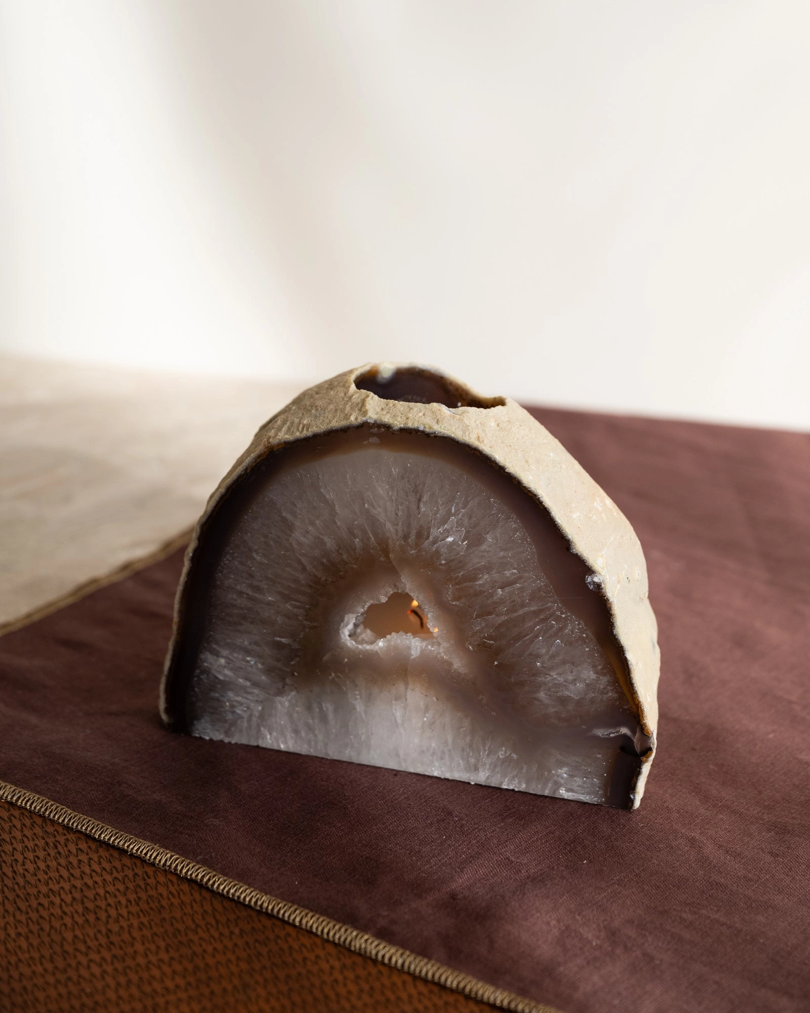 Unique Tealight Holder Agate Stone