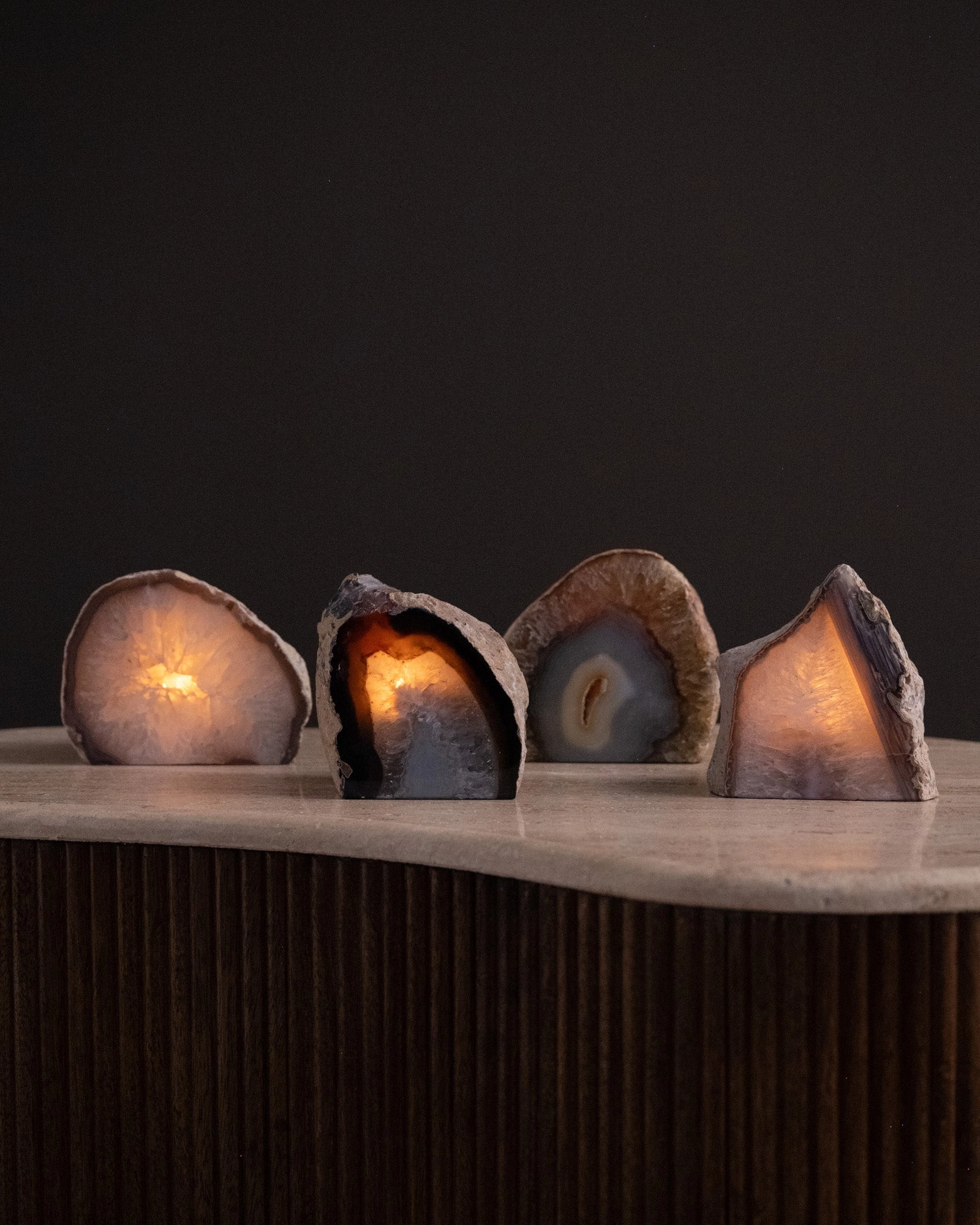 Unique Tealight Holder Agate Stone