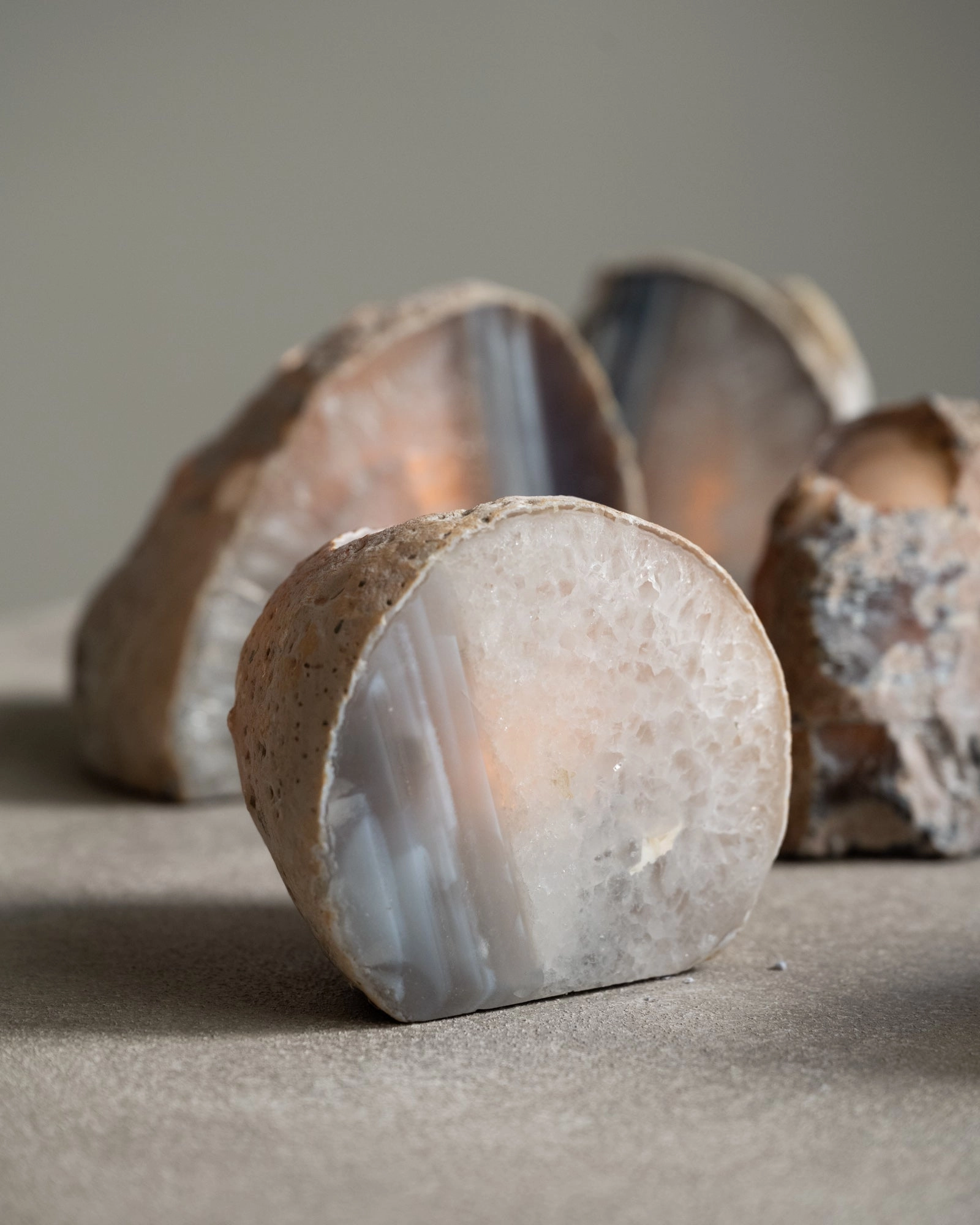 Unique Tealight Holder Agate Stone