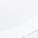 Unique Vintage White Shirred Skirt Swim Bottom
