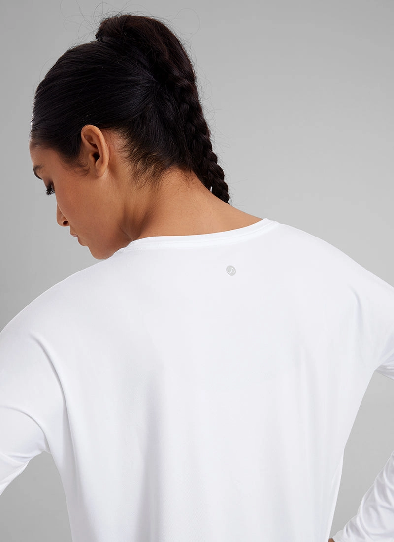 UPF 50  Lightweight Heather Cropped Long Sleeves