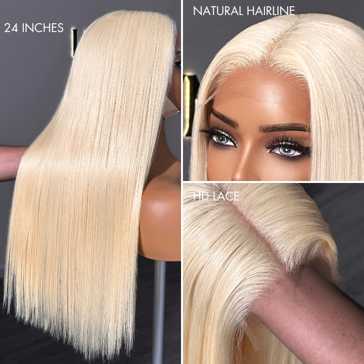 Weekly Special | Blonde 613 Silky Straight Glueless 5x5 Closure HD Lace Wig Pre-Cut Lace