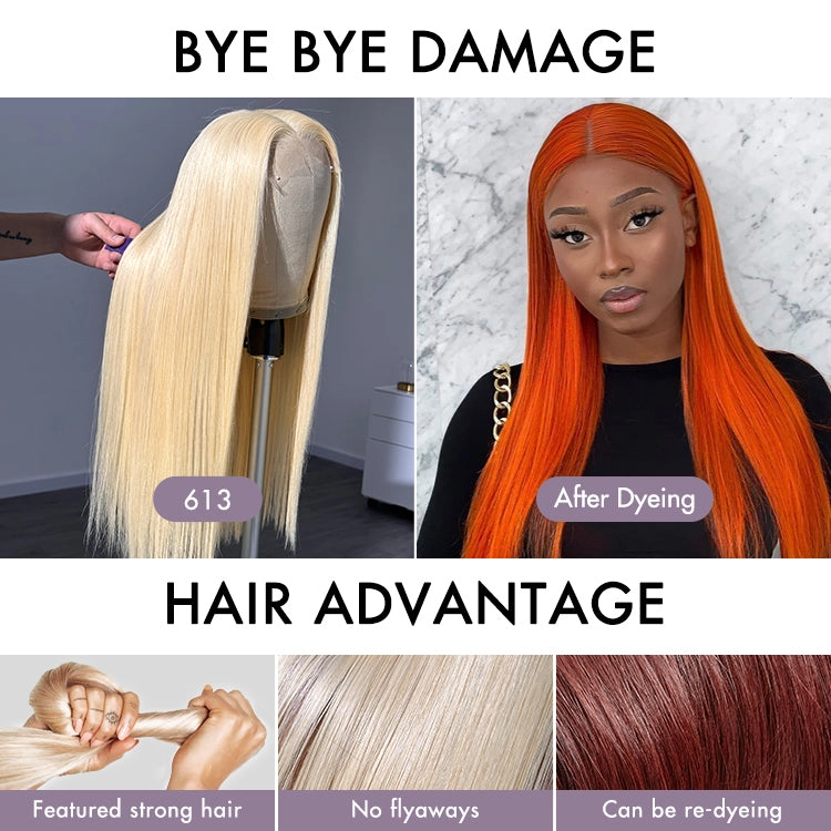 Weekly Special | Blonde 613 Silky Straight Glueless 5x5 Closure HD Lace Wig Pre-Cut Lace