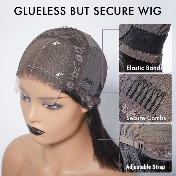 Weekly Special | Luvme Hair Beginner Friendly Glueless Silky Blunt Cut 4x4 Closure Bob Wig 100% Human Hair | Upgraded 2.0