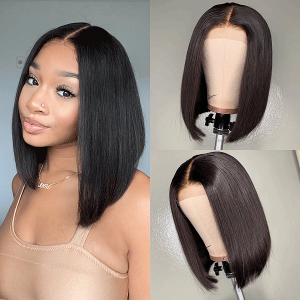 Weekly Special | Luvme Hair Beginner Friendly Glueless Silky Blunt Cut 4x4 Closure Bob Wig 100% Human Hair | Upgraded 2.0