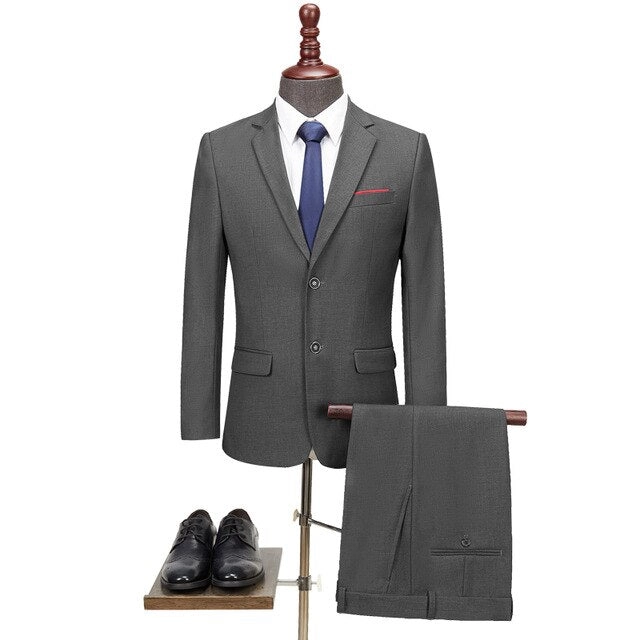 West Louis™ Slim Fit Elegant Business Style 2 Piece Suit