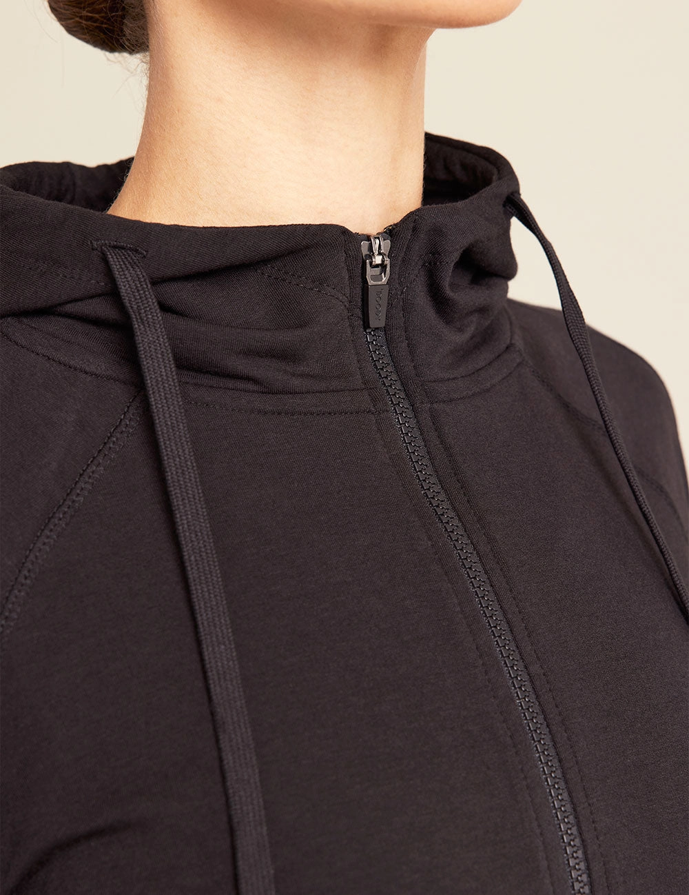 Women's Lightweight Zip-Up Hoodie - Black