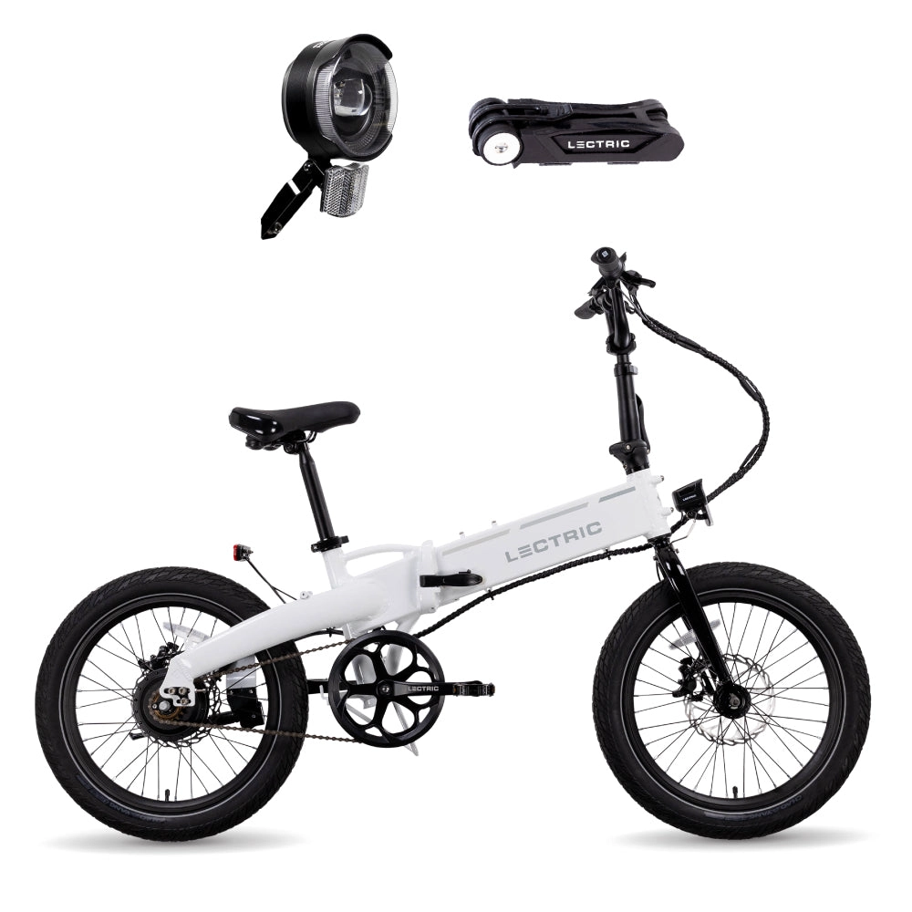 XP Lite 2.0 Arctic White Long-Range   FREE Elite Headlight & Bike Lock ($148 Value)